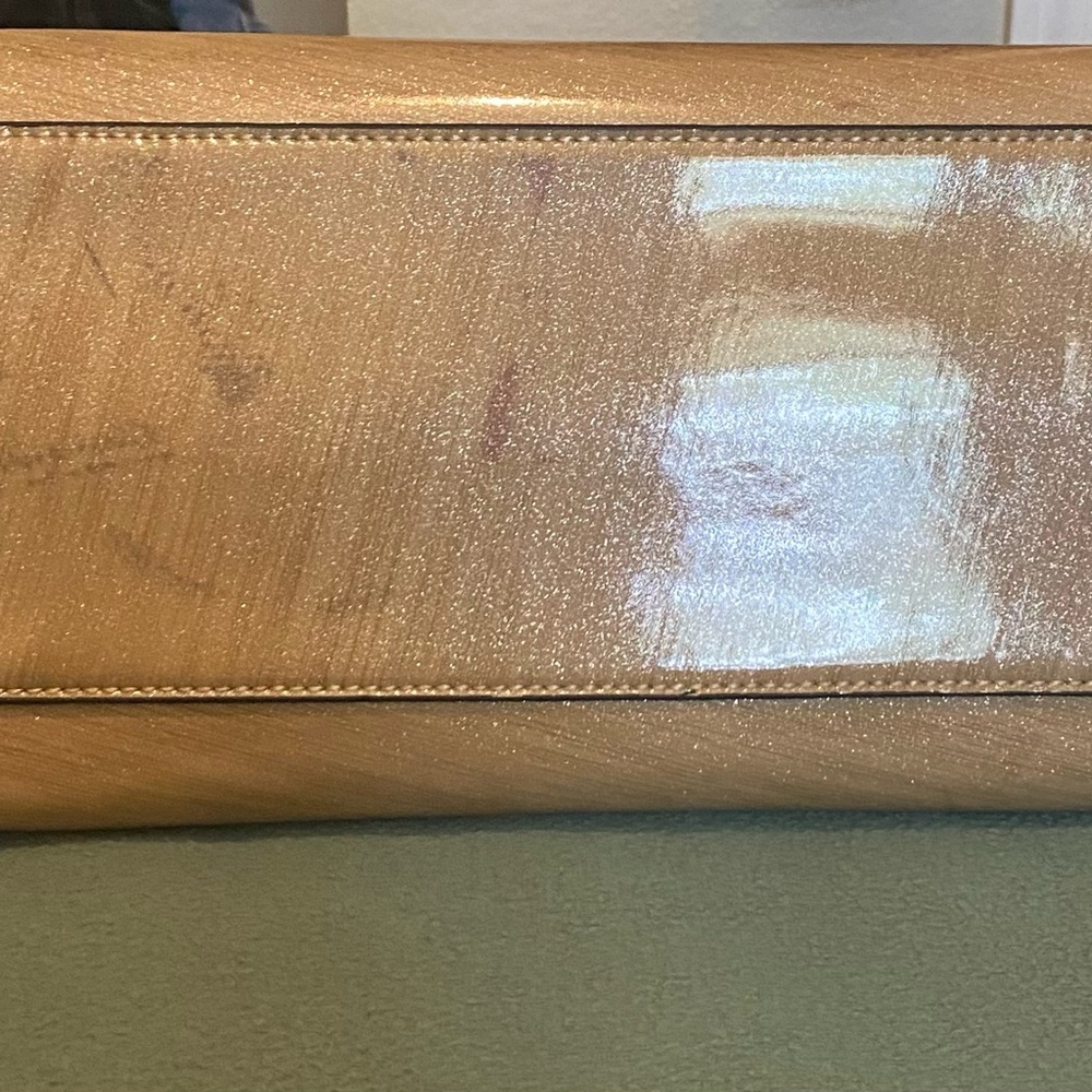 Michael Kors Metallic Gold purse with Dual Top Handles - Picture 5 of 9